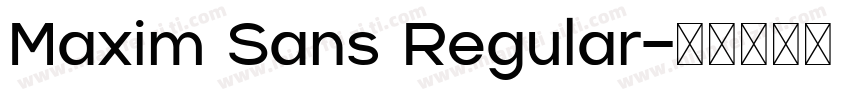 Maxim Sans Regular字体转换